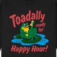 thumbnail image 3 of Instant Message - Toadally Ready For Happy Hour  - Men's Crew Neck Fleece Pullover, 3 of 6