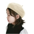 thumbnail image 2 of Zunfee Kids Beret for 2 Year Old Girls (2T), Beige Classic Top Knot Beret, Soft Nylon Spandex Seamless Kids Beret for Daily Wear/Outdoor,Size 2 T, 2 of 6
