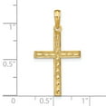 thumbnail image 3 of 14k Yellow Gold Reversible Cross Charm Pendant, 3 of 7