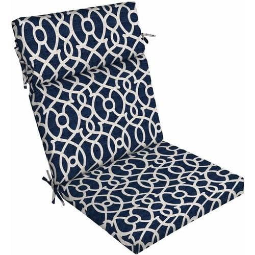 Mainstays Outdoor Patio Dining Chair Cushion, Multiple Patterns