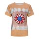 thumbnail image 4 of Fiudx Liquidación de Ahorros de Verano Camiseta de Manga Corta con Cuello Redondo y Estampado Del Día de La Independencia para Mujer, 4 of 4