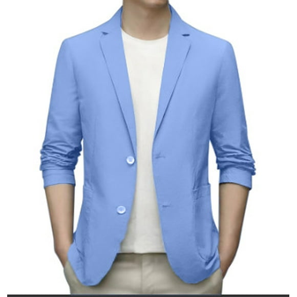 Rinsvye Spring Summer Men's Lightweight Jacket Suit for Men Summer Suit Jacket Casual Suit Men Stretch Slim Fit Button Casual Suits for Men Sport Coats