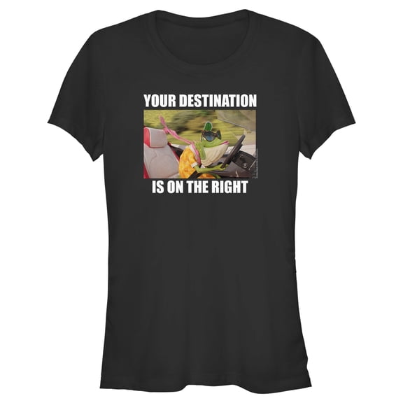 Junior's Sing 2 Miss Crawly Your Destination is on the Right  Graphic Tee Black 2X Large