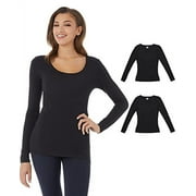 32 Degrees Women's 2 Pack Ultra Light Thermal Baselayer Scoop Top