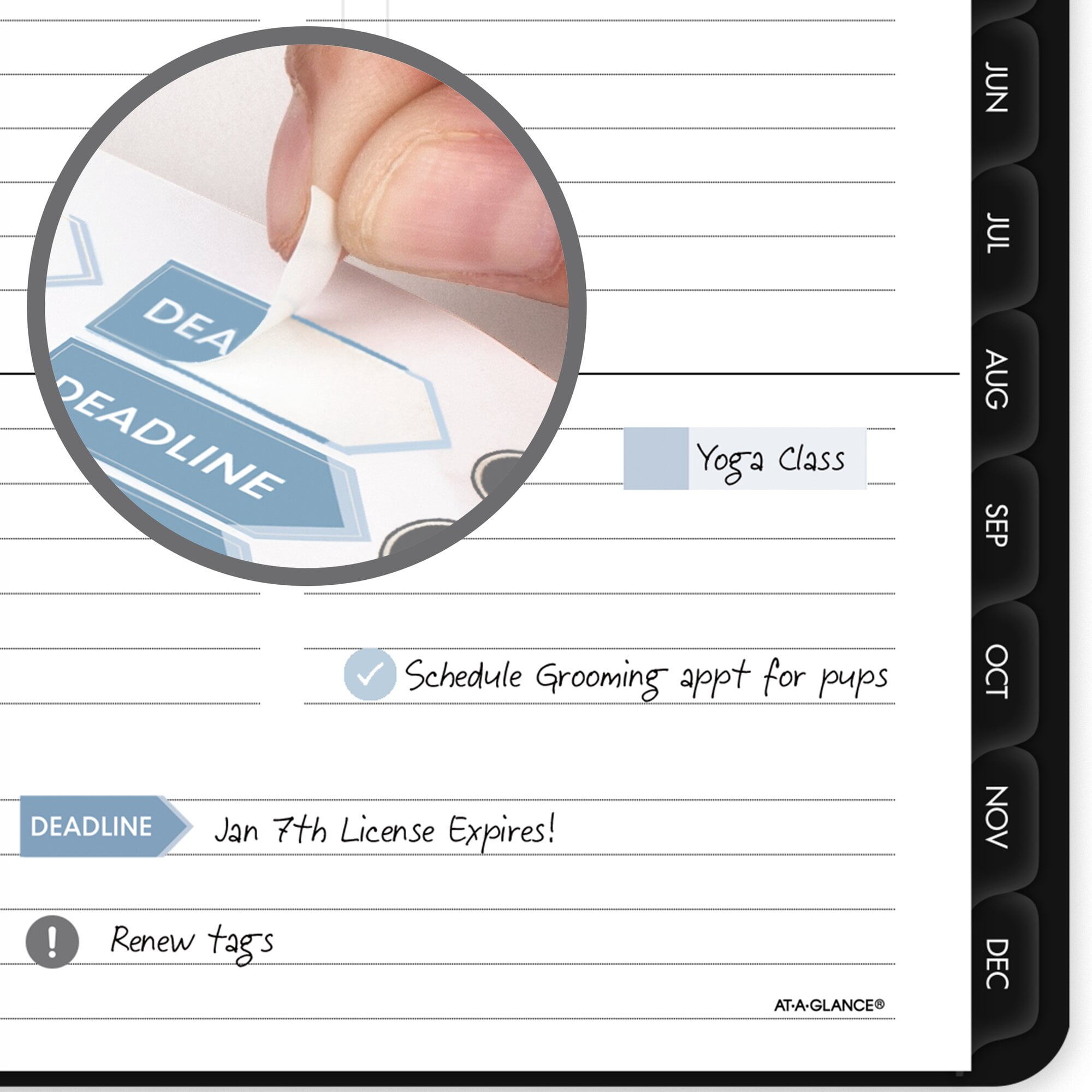 AT-A-GLANCE Contemporary Lite 2027 Weekly Monthly Planner Black Medium 7 x 8 34
