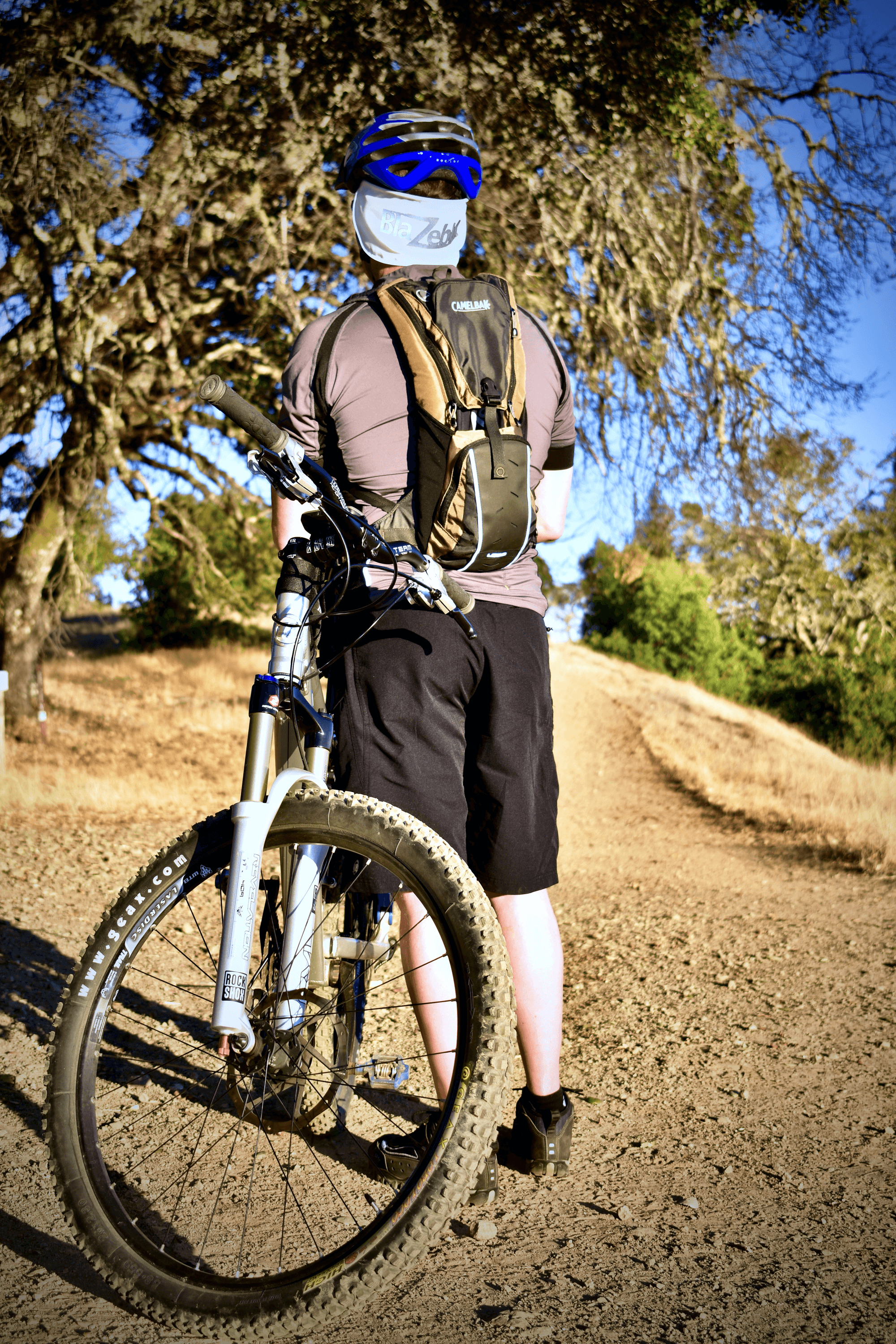 Blazeblok Soft Velcro Bicycle Helmet Back Neck Protector |Adjustable Sun Protection Neck Shield – Unisex | Doctor Recommended Neck Wrap Support - UPF 50+ Premium Fabric (White)