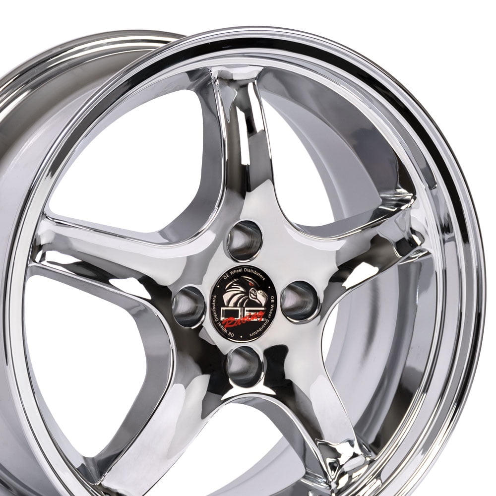 OE Wheels 17 Inch Fit Mustang 4 Lug Cobra R Deep Dish Chrome 17x8 Rims ...