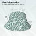 thumbnail image 3 of Yiaed Floral Print Reflective Stripe Bucket Hat Unisex Funny Outdoor Fisherman Cap Beach Sun Hat, 3 of 5
