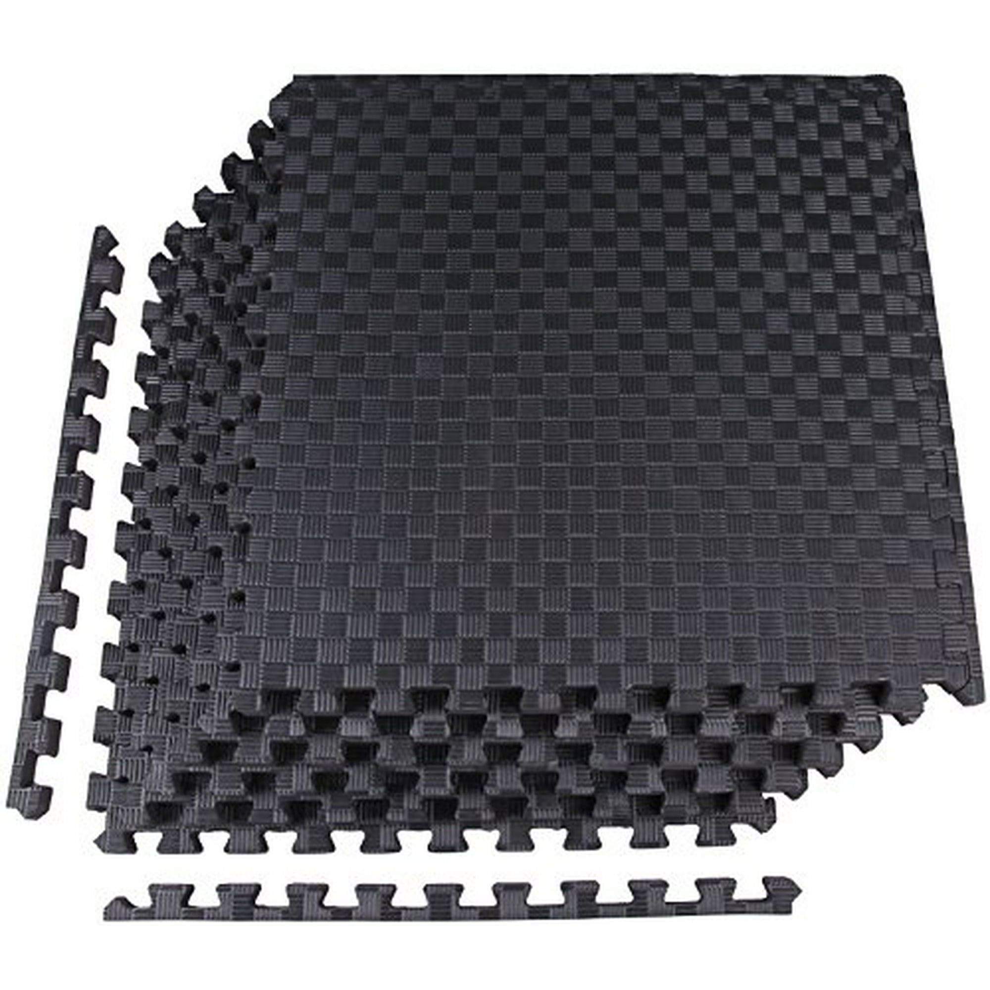 BalanceFrom 1 EXTRA Thick Puzzle Exercise Mat with EVA Foam Interlocking Tiles for MMA Exercise Gymnastics and Home Gym Protective Flooring