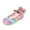 M-Pink318, variant on MEZZALL Girls Toddler Sandals With Rainbow Rubber Soles Shoes Young Children Glittering High Heeled Girls Formal Dress Sandals Cute