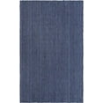 thumbnail image 2 of 4 Ft Square Navy Blue Jute Area Rug, Hand-Woven Farmhouse Boho Style, Durable & Pet-Friendly Rug for Living Room, Dining Room, Bedroom and Hallway etc., 2 of 5