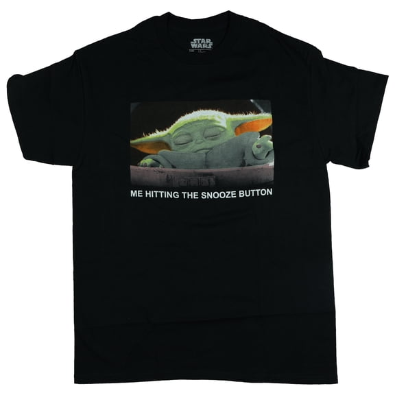 Disney Star Wars T-Shirt Women's Grogu Hitting Snooze Graphic Print Junior's Tee