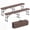 Brown, variant on Costway 2 PCS Portable Folding Bench with Convenient Handle Non-slip Foot Pads Sturdy Metal Legs
