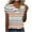 Brown, variant on Jamicy Shirts for Women Summer Wear Womens Short Sleeve V Neck Casual Printed Loose Tops Fashionable Loose Fit Shirts