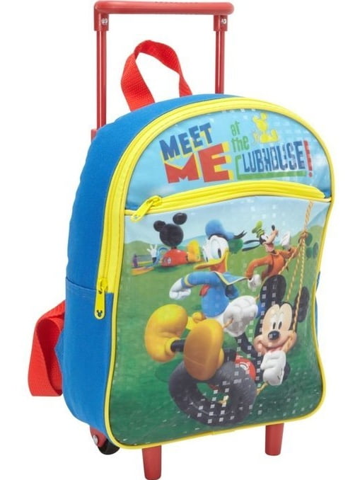 mickey mouse rolling backpack