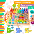 thumbnail image 2 of Tablero multijuego 6 en 1 para clasificación, pesca magnética y tarjetones intercambiables Yuff! Montessori, 2 of 6