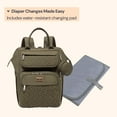 thumbnail image 2 of BabbleRoo Wide Top Diaper Bag Backpack- Army Green, 2 of 8