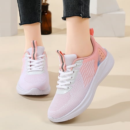

CAICJ98 Women Shoes Women s Sock Walking Shoes Comfortable Mesh Lightweight Slip On Sneakers Pink