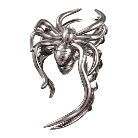1PC Big Spider Shape Hair Grab Clips, Large Non Metal Hair Barrette Clamp Clips for Women, Halloween Fun Accessories, Spider Alloy Hair Claw Clip,2.4x4.5x1.8 Inch