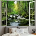 thumbnail image 2 of Orinice River Forest Stream Tapestry Wall Hanging Unique Style for Home Wall Decor in Living Room Bedroom Dorm Apartment 40x30inch, 2 of 6