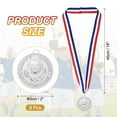 thumbnail image 2 of Uxcell Award Medals Metal Winner Medals with Neck Ribbon for Sport Competition Party Favor Silver, 2 of 7