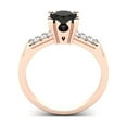 thumbnail image 5 of SuperJeweler 1 Carat Rose Cut Black and White Diamond Ring In 14 Karat Rose Gold For Women, 5 of 6