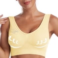 thumbnail image 2 of UPPADA Back Smoothing Bras for Women Bralette Comfy Seamless Bralettes No Underwire Push Up Bra Wide Band Bras Everyday Bras Beige,M, 2 of 8