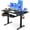 Black1, variant on ErGear Large Electric Standing Desk with Keyboard Tray, 63x28 Inches Large Adjustable Height Sit Stand Up Desk, Home Office Desk Computer Workstation, Vintage Brown
