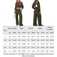 thumbnail image 3 of Women Solid Short Crop Sweatshirt & Pants Suit Simple Casual Loose Tracksuit Set, 3 of 6