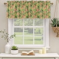thumbnail image 2 of Palm Tree Tropical Curtain Valances for Windows, Kitchen Valance Window Treatments Panel 2 Pack, Pink Summer Green Botanical Rod Pocket Short Curtains for Bathroom Bedroom 60 x 18 Inch, 2 of 8
