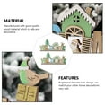 thumbnail image 3 of WASHWEPE Home Letter Ornament 2Pcs Wooden House Shape Photo Props for Christmas Party and Room Decoration, 3 of 8