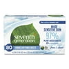 Seventh Generation Unscented Natural Fabric Softener Sheet - 80 Sheets Per Box -- 4 Boxes Per Case