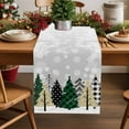 thumbnail image 2 of Table Runner Dresser Scarves 90 Inch Long,Merry Xmas Tree Green Plaid Linen Dining Table Runners, 2 of 9