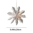 thumbnail image 3 of XYAIYT Christmas Tree Christmas Decorations Hanging Christmas Ornaments Paper Christmas Snowflake Hanging Decoration Delicate Layered Paper Reusable for Home Mantel and Tree Decor 9.4x9.4x1.2in White, 3 of 6