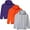 Purple/Orange/Heather, variant on Marky G Apparel Boys' Fleece Long Sleeve Pullover Hoodie (Pack of 3)