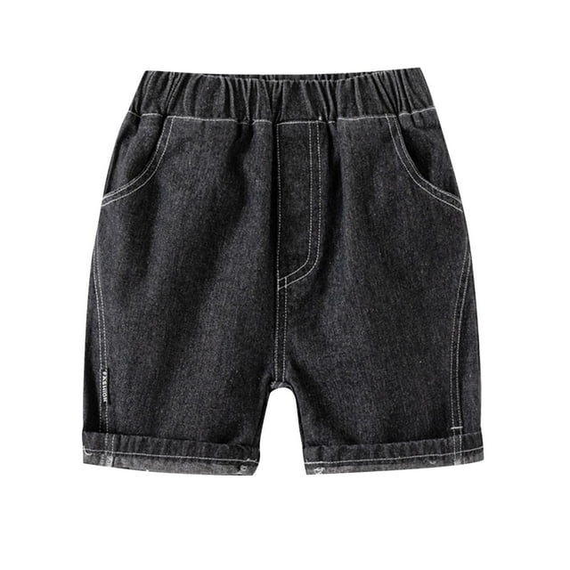 Odeerbi 2-8 Años Niñas Pantalón Vaquero de Verano Pantalón Vaquero de Color Sólido Pantalón Vaquero Elástico Informal