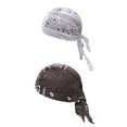 thumbnail image 1 of Forro para casco, hip hop, de secado rápido, sombreros piratas, bandanas, gorros, pañuelos para la cabeza marrón blanco, 1 of 5
