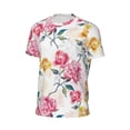 thumbnail image 5 of Rocae Colorful Flowers for Men's Mesh Quick-Dry Short Sleeve Workout T-Shirt,Mens Crew Neck Tee Lightweight Soft Classic T Shirts 4X-Large, 5 of 9
