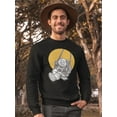 thumbnail image 2 of Skeleton Astronaut  Sweatshirt Men -Image by Shutterstock, Male 5X-Large, 2 of 4