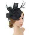 thumbnail image 2 of SPRING PARK Headwear Faux Feather Hair Accessories Fascinator Hat Cocktail Wedding Headpiece, 2 of 8