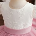 thumbnail image 6 of Sngxgn Girl Dress Floral Short Sleeve Dresses for Girls(Pink,90), 6 of 9