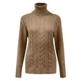 thumbnail image 4 of Women Solid Color Long Sleeve Cowl Neck Pullover Sweater, 4 of 4