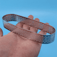 thumbnail image 6 of 24PCS Oval Tart Ring Stainless Steel Perforated Mold Mousse Ring French Dessert Cake Decorating Mousse Mould Bakeware, 6 of 7