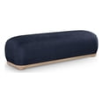 thumbnail image 1 of Meridian Furniture Calum Navy Chenille Fabric Bench, 1 of 17