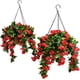 thumbnail image 1 of Cestas colgantes de mirto artificial – Plantas colgantes artificiales para exteriores, ideales para decorar porches, patios y jardines., 1 of 4