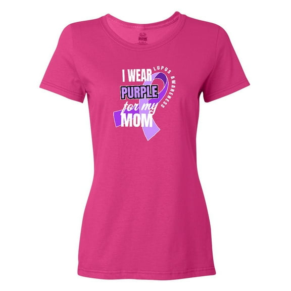 Inktastic I Wear Purple For My Mom Lupus Awareness Women's T-Shirt