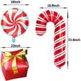 thumbnail image 4 of Globos navideños Decoraciones navideñas 2025 Globos de aluminio con forma de piruleta de Papá Noel Globos en caja de regalo Decoración navideña 2025, 4 of 5
