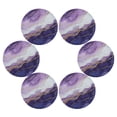 thumbnail image 3 of Round Placemats Set of 4 Heat Resistant Washable Kitchen Table Decorations 15.4in Abstract Dark Purple Marble, 3 of 7