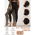 thumbnail image 3 of Suprenx Women's High Waist Body Slimming Spandex Leg Shaper Tights with Booty Support - Black, 3 of 6
