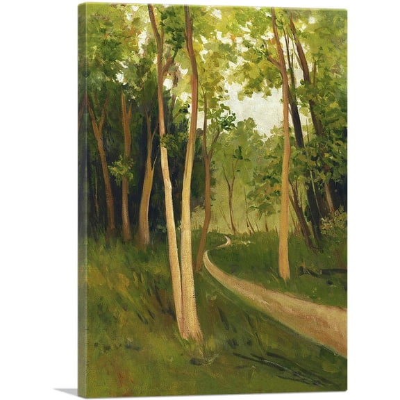 ARTCANVAS Boulogne Wood Trail Canvas Art Print by Felix Vallotton - Size: 12" x 8" (0.75" Deep)